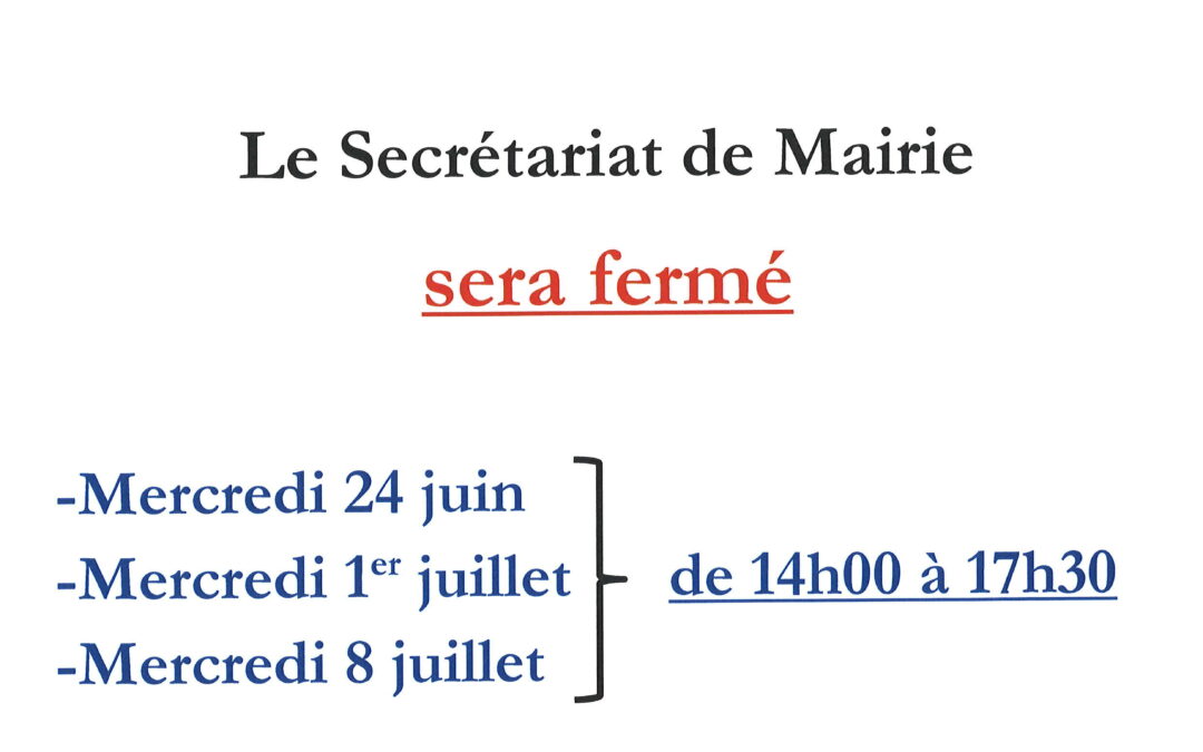 Fermeture Mairie