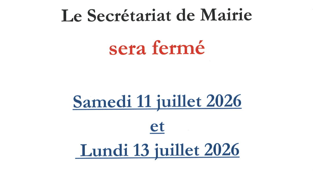 Fermeture Mairie