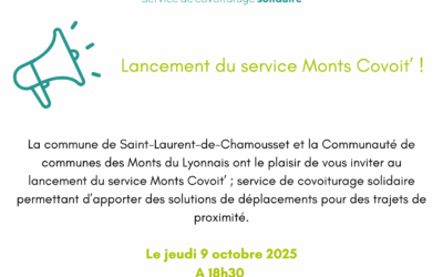 Jeudi 9 octobre-lancement du service Monts Covoit’