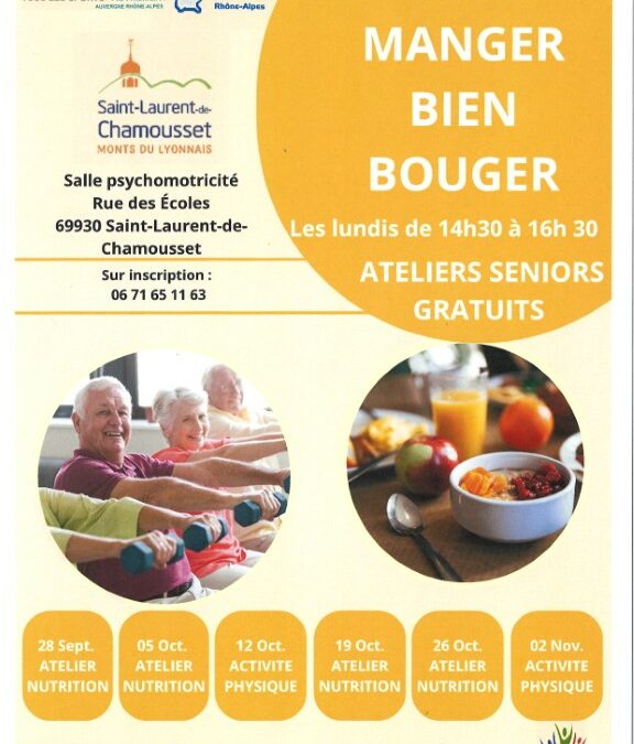 ATELIERS SENIORS GRATUITS