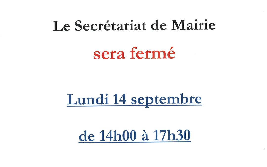 Fermeture Mairie