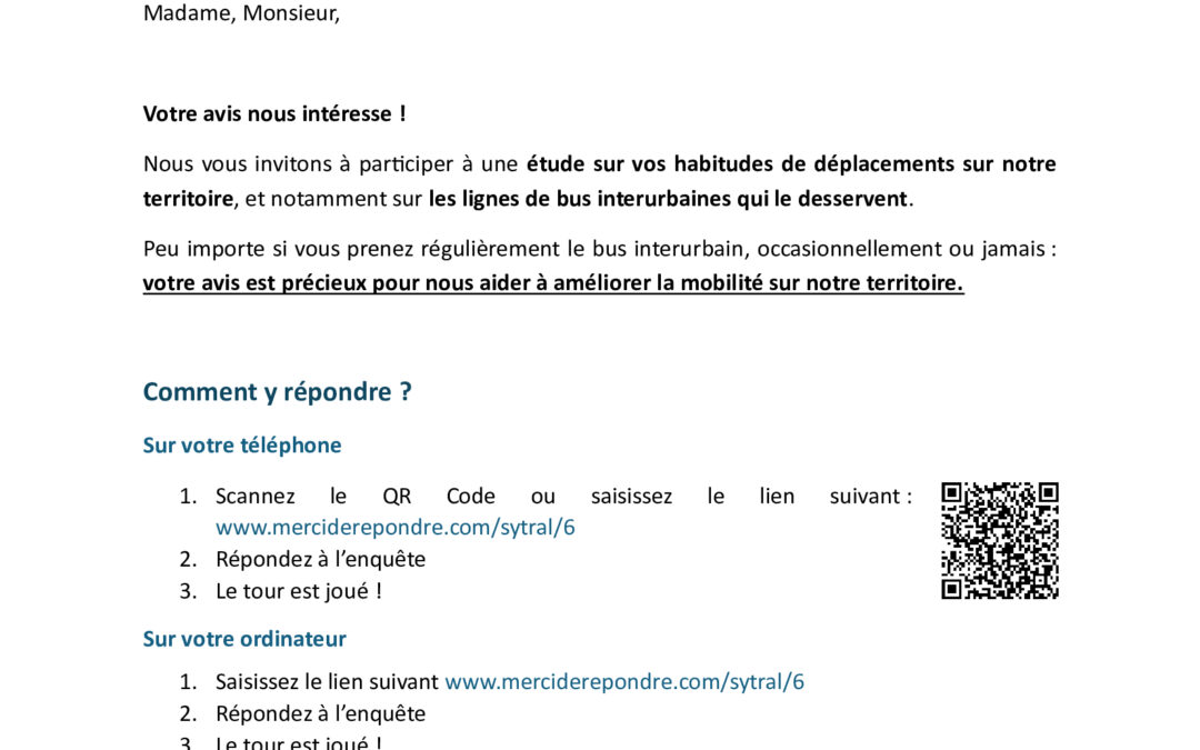 Enquête sur les lignes de bus 243 – C202 – C203